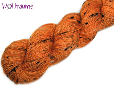 Tweety, Pumpkin, Merino_Donegal_handgefärbte Wolle von wollträume